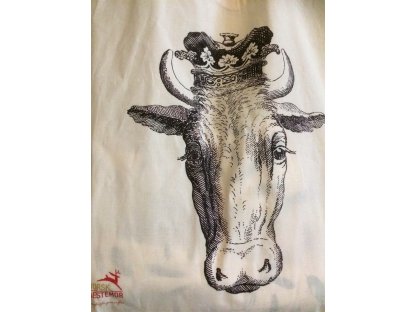 Bag - canvas bag with a cow 2