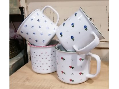 TEČKOKVÍTKY - porcelánový "plecháček"_750 ml