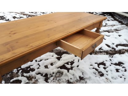 Large country dining table with 1 drawer - ONDŘEJ