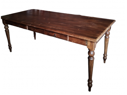 Large country dining table with 2 drawers - JOLANA - 200 x 90