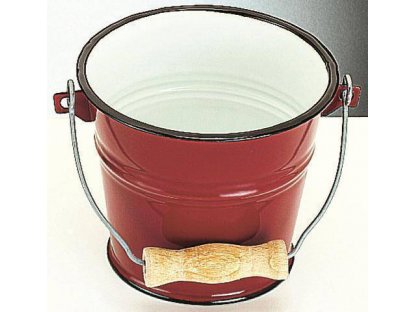 VENKOV - enamel bucket 5,5 l, red