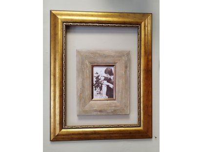 GOLD - WOOD FRAME - 56 X 44,5 cm