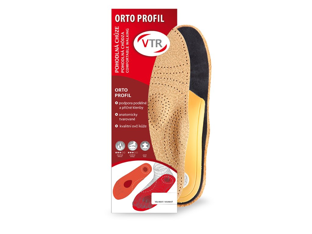 VTR Orto profil anatomické kožené vložky
