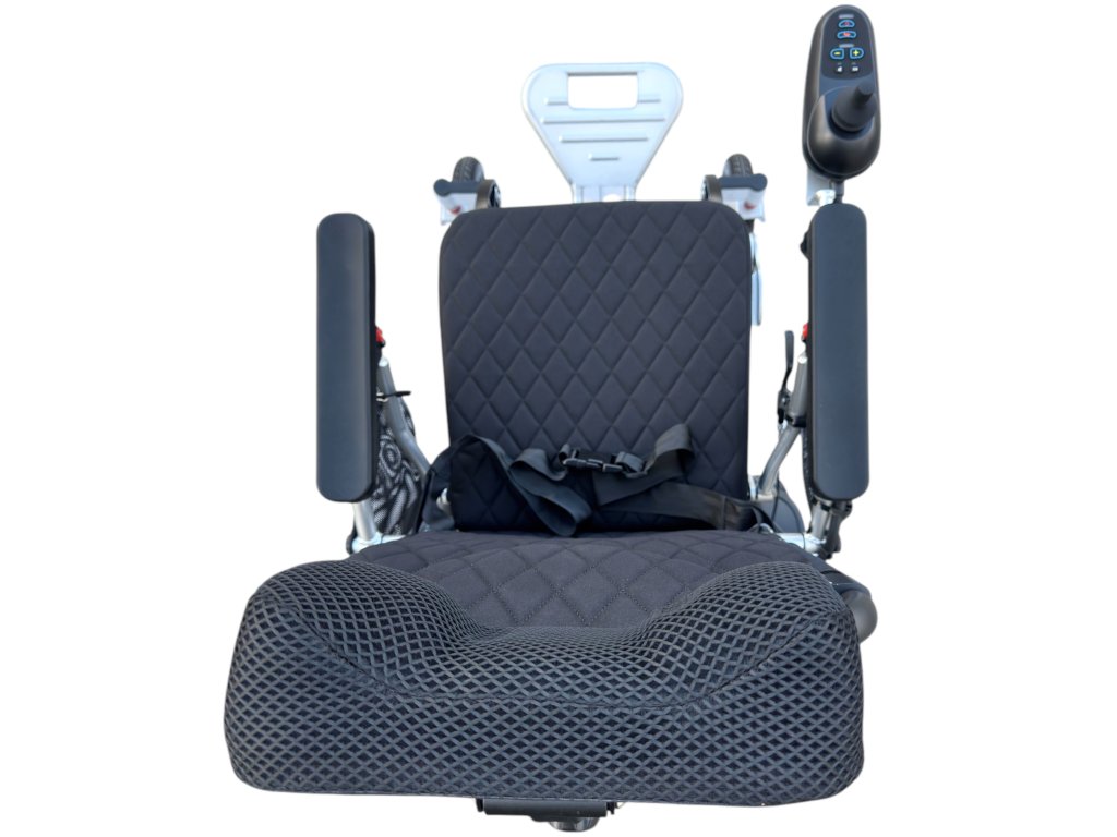7005R Elektrický skládací invalidní vozík s manuálním polohováním zádové opěrky